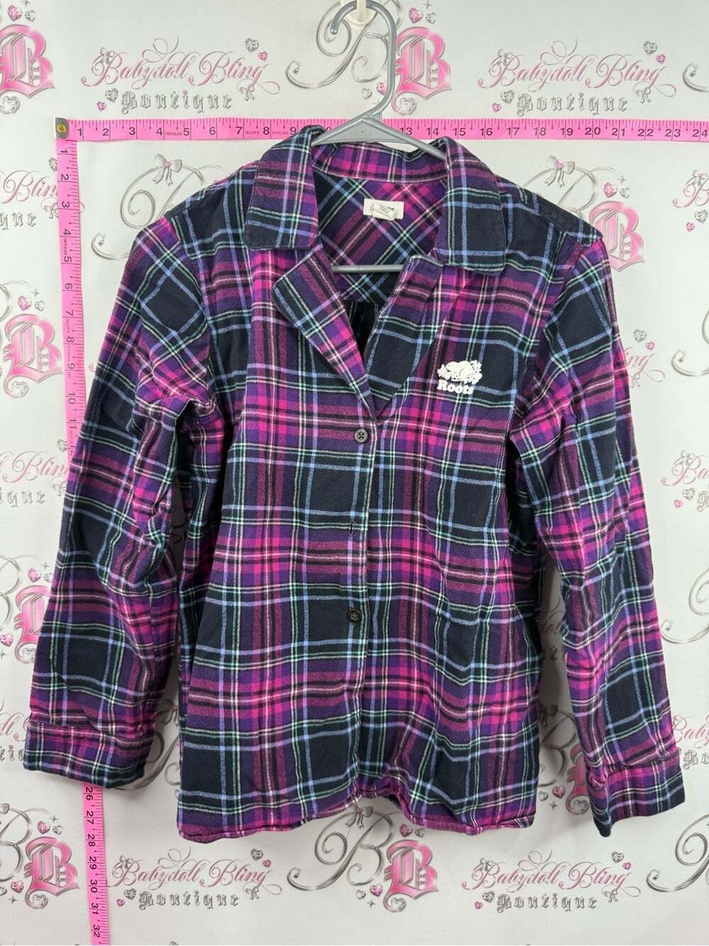 Roots long sleeve shirt Purple & Pink Plaid Button-Down Shirt